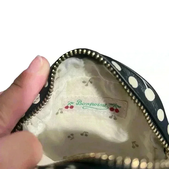 Bonpoint Cherry Dot Leather Circle Shoulder Bag Rare - Picture 8 of 11